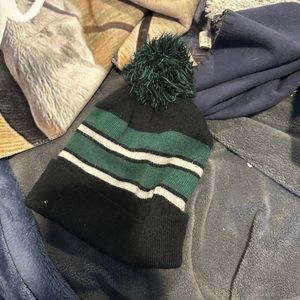 Green White And Blue Puff hat